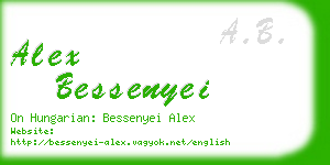 alex bessenyei business card